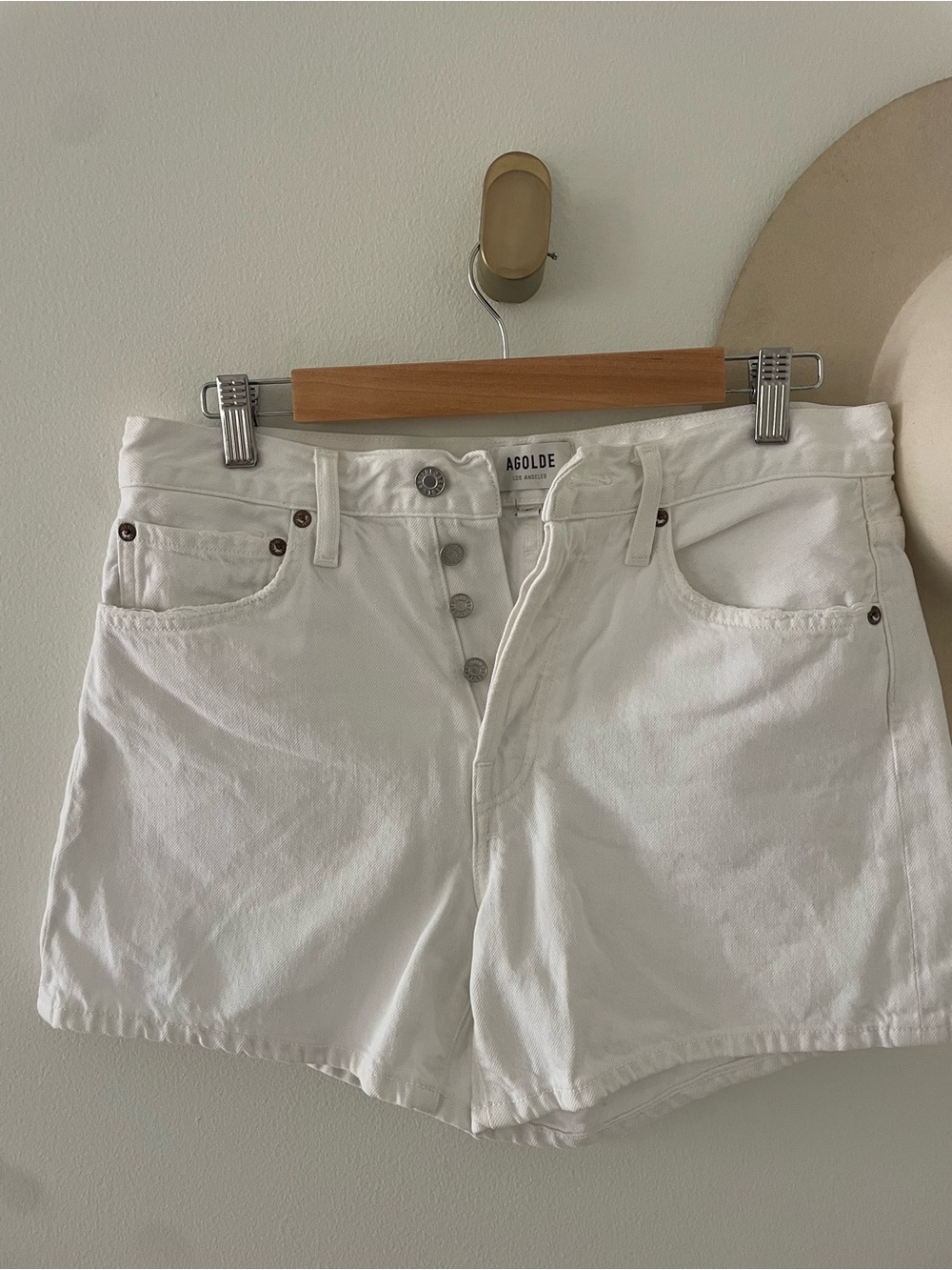White Agolde Shorts - Picture 2 of 8